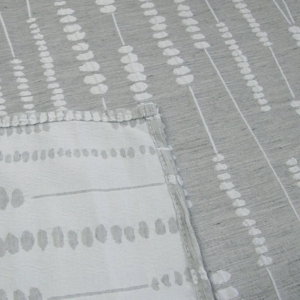 Tablecloth Jacquard Polyester Perline Grey 180 x 350 cm