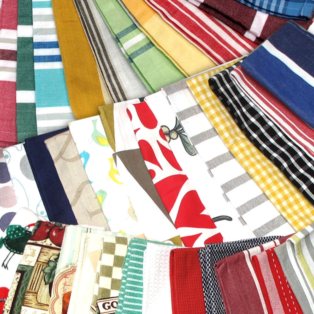 Tea Towels Random Pick Set of 6 100% Cotton Pattern 50x70