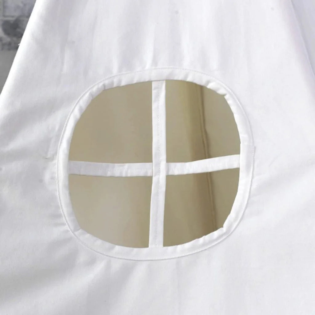 Teepee Tent 5-Poles Giant Kids Play Tent - Natural Canvas