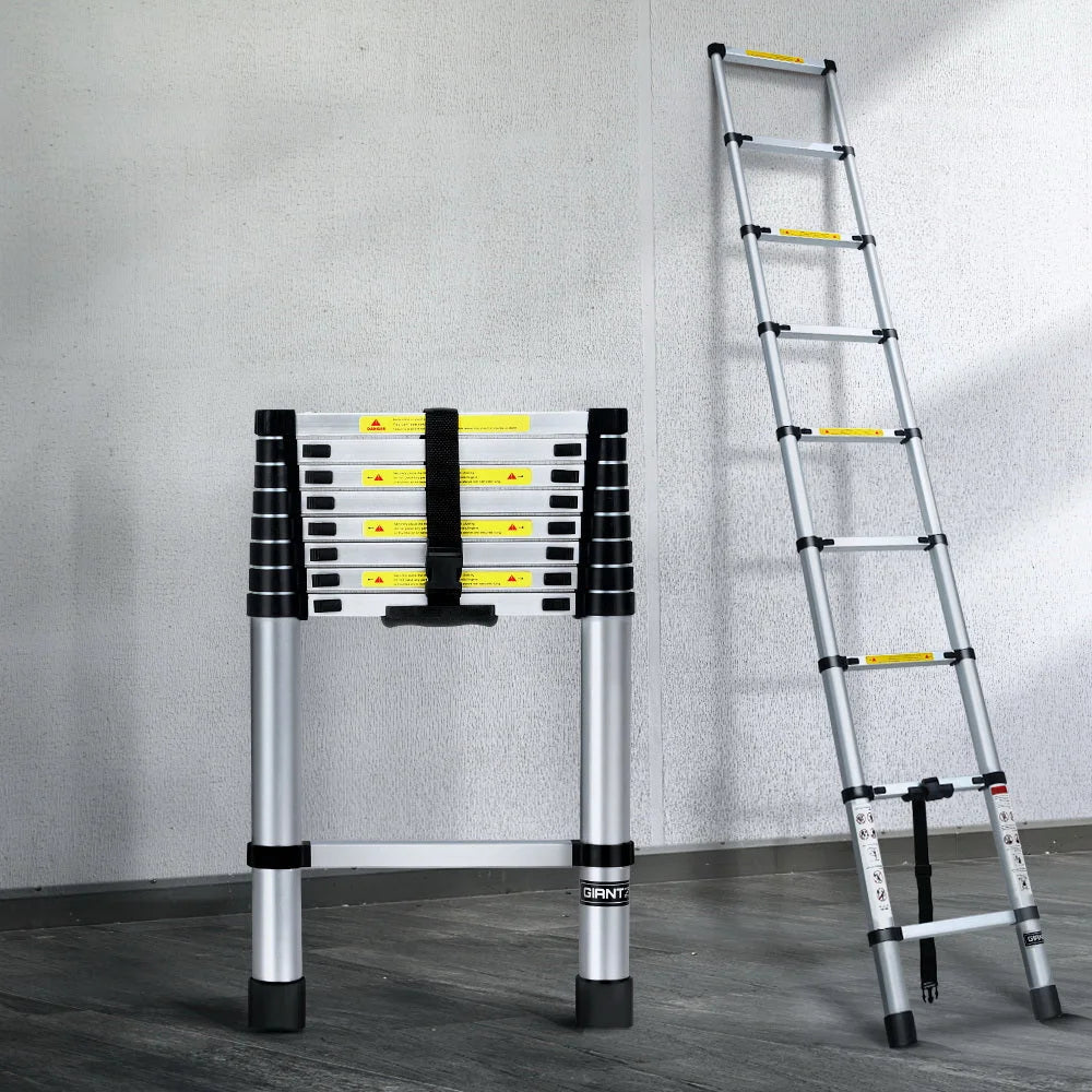 Telescopic Ladder 2.6M Aluminium Extension Adjustable