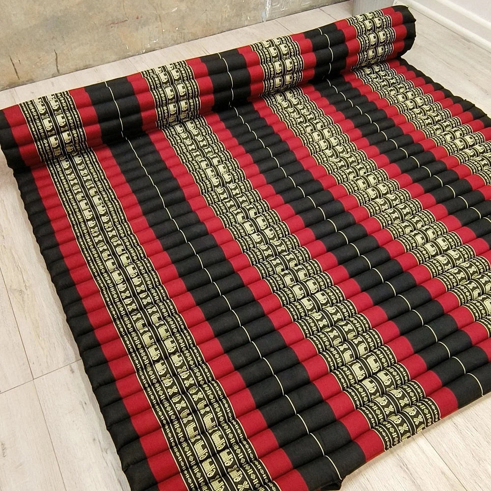 Thai Kapok Roll-Up Mattress Queen Size Foldout Mat - RedEle