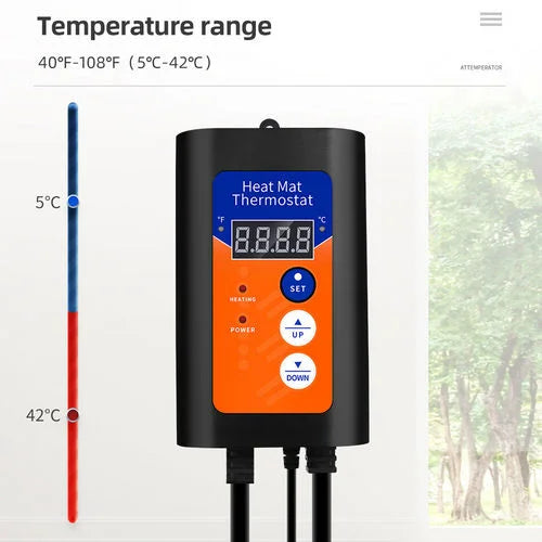 Thermostat Controller Seedling Heat Mat for Plant Heating