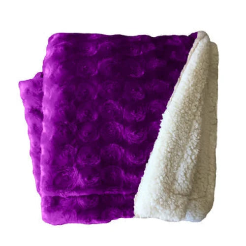 Throw Plush Fleece Sherpa Backed Reversible Ultra Violet