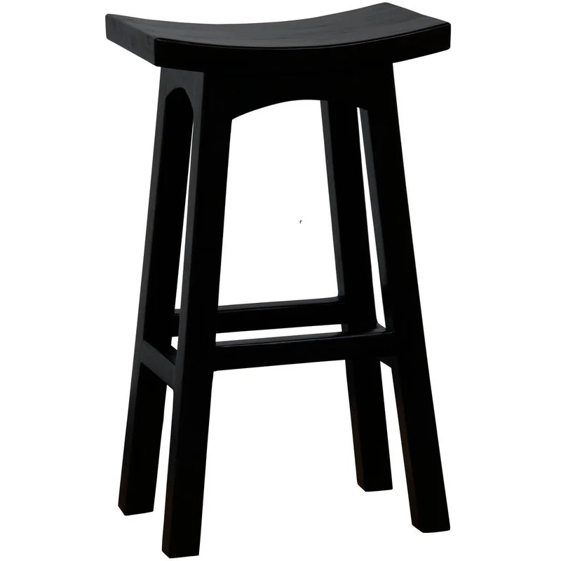 Tokyo Solid Mahogany Timber Barstool - Chocolate - Furniture