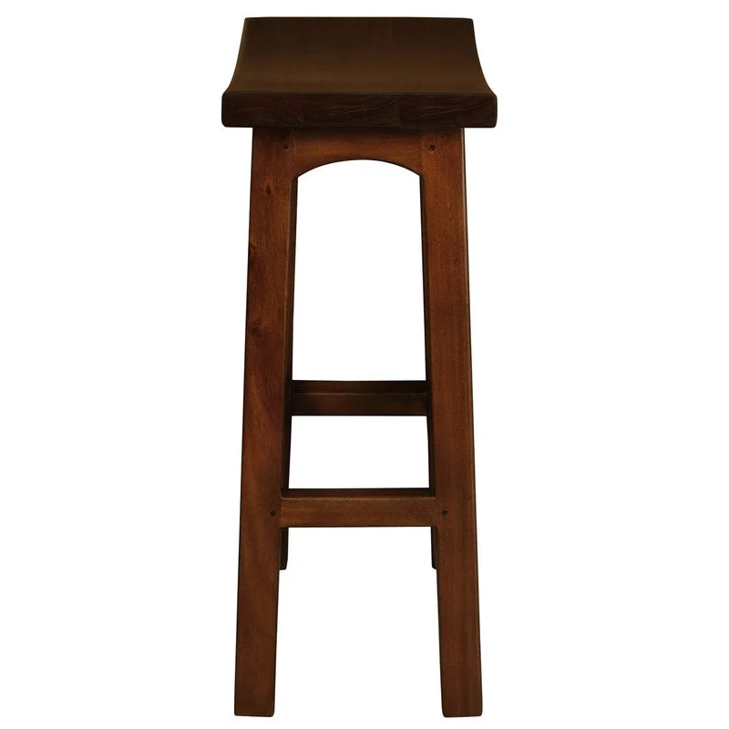 Tokyo Solid Mahogany Timber Barstool - Mahogany - Furniture