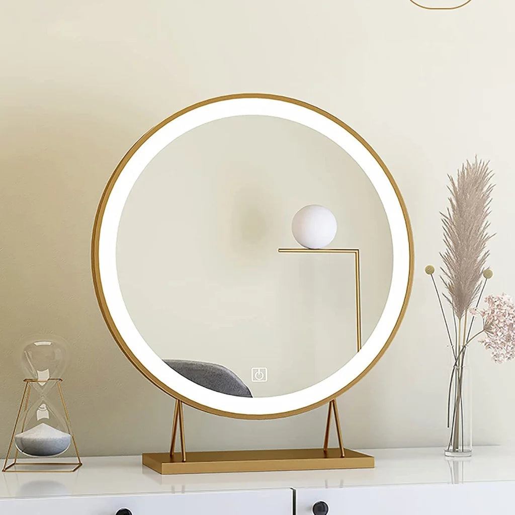 Touch Screen Table Desktop LED Light Vanity Mirror Makeup
