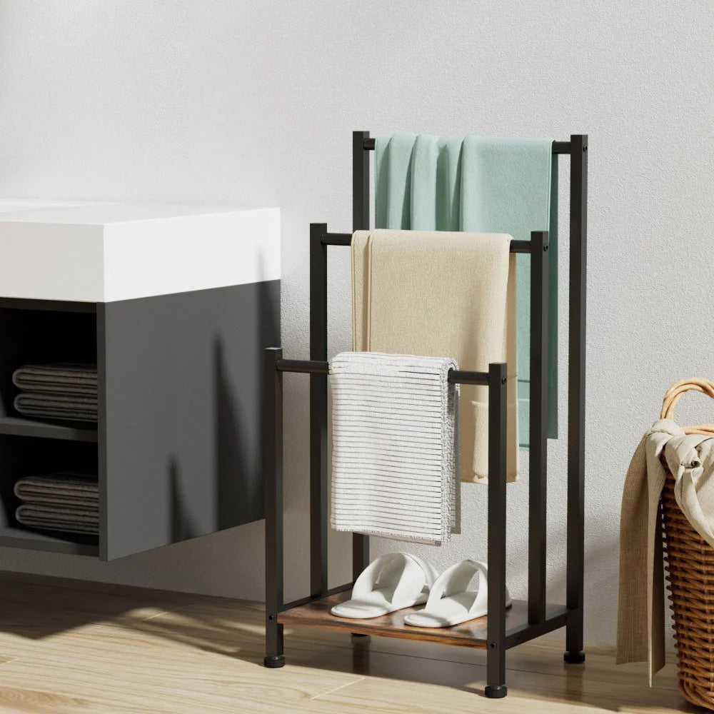 Towel Rack 3 Tier Rail Freestanding Holder Bathroom