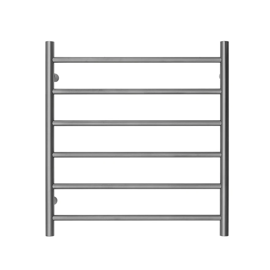 Towel Rack Premium Brushed Chrome - 6 Bars Round Design AU