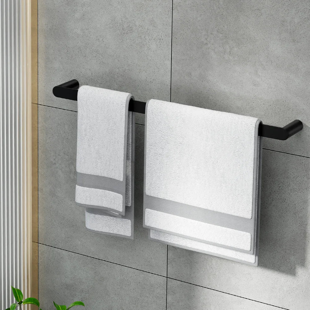 Towel Rail Rack Holder Single 600mm Wall Mounted Stainless