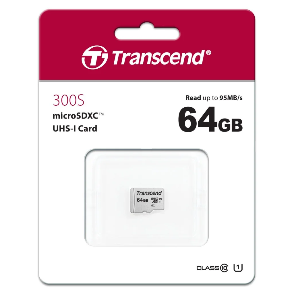 TRANSCEND 64GB UHS-I U1 MicroSD without Adapter
