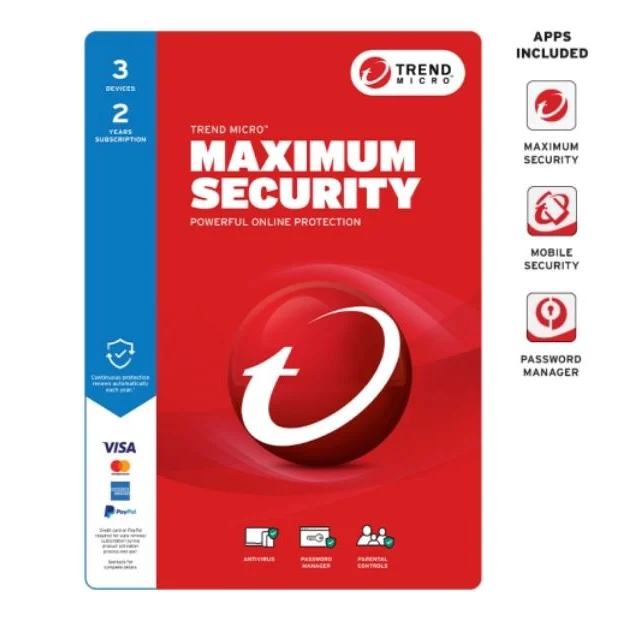 TREND MICRO Micro Maximum Security (3 Device) 2Yr Retail