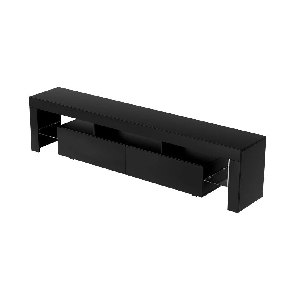 TV Cabinet Entertainment Unit Stand RGB LED Gloss Furniture 200CM