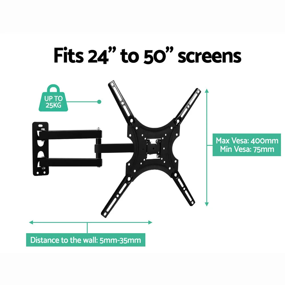 TV Wall Mount Monitor Bracket Swivel Tilt 24’’ 32’’ 37’’