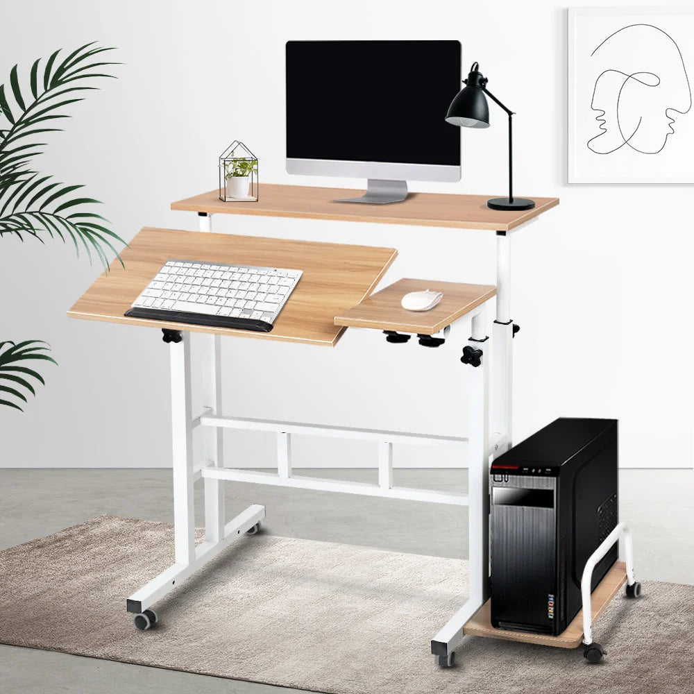 Twin laptop desk mobile desk