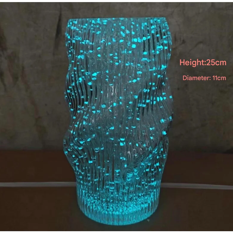 Twisted Vase Luminous INS-Style Glass Vase Modern