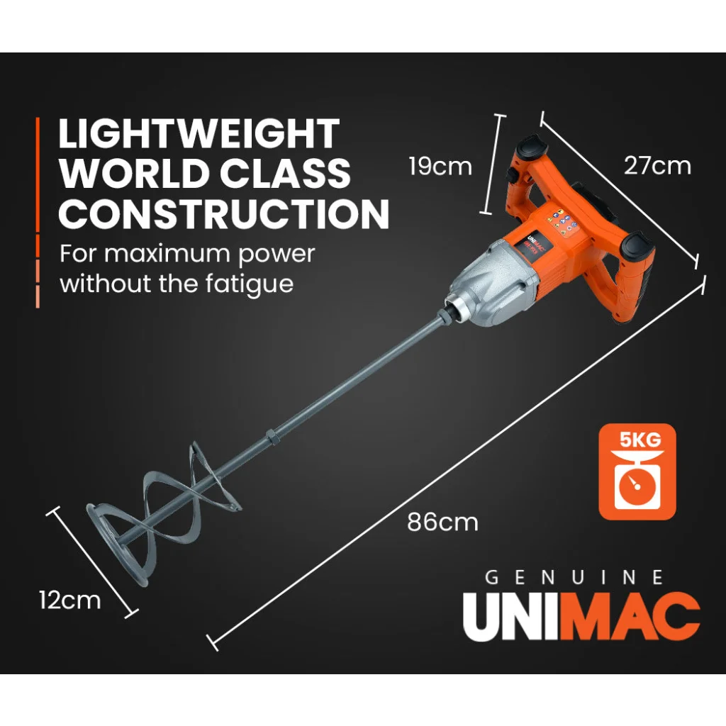 UNIMAC Mixer Stirrer Drywall Mortar Plaster Cement Render