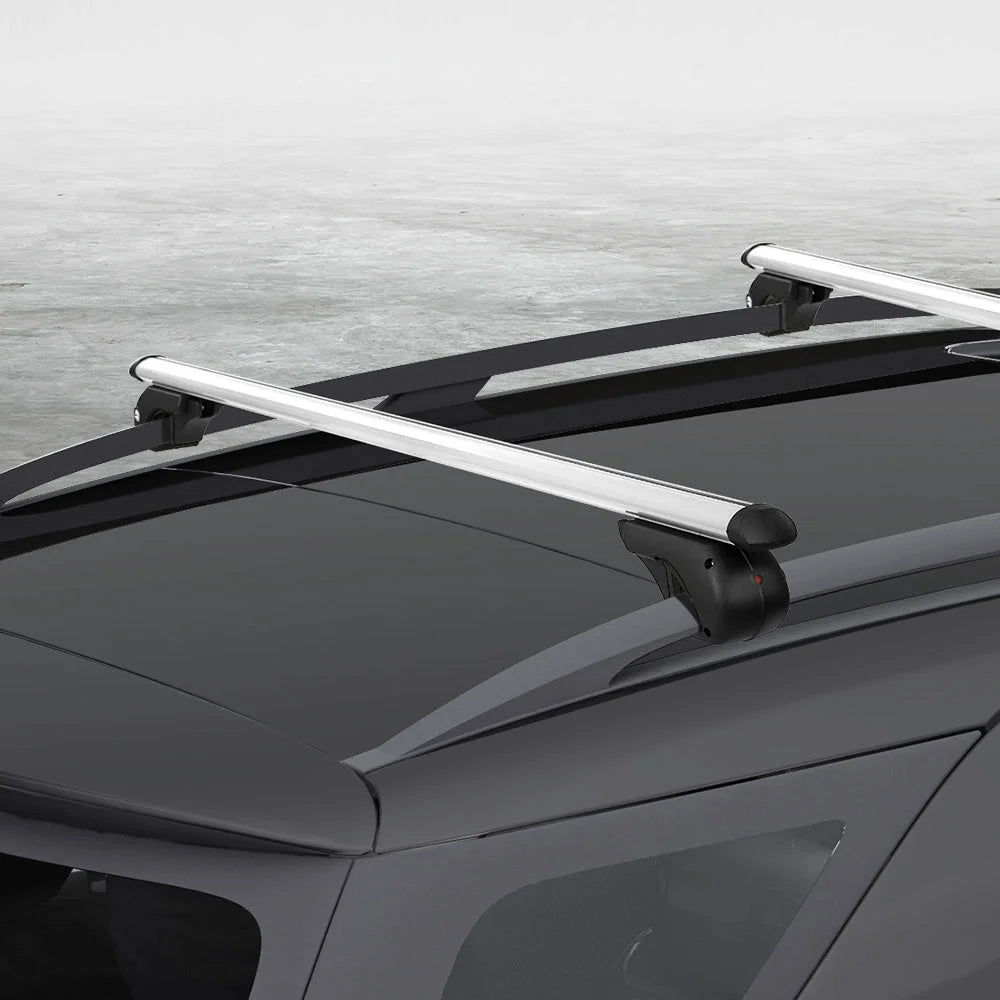 Universal Car Roof Rack 1200mm Cross Bars Aluminium Silver