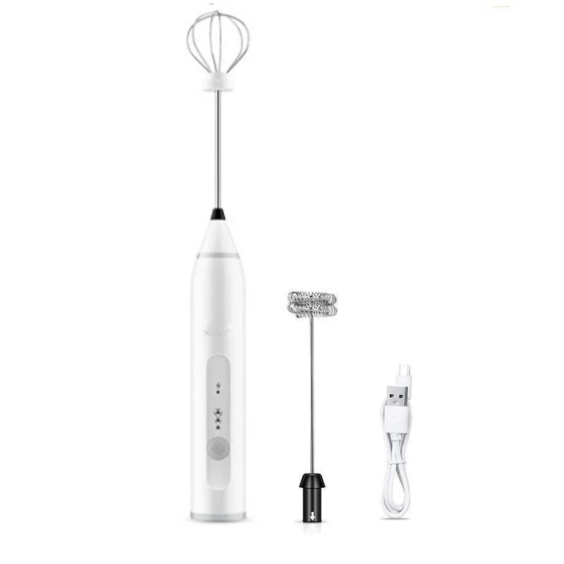 USB Rechargeable Electric Egg Beater Milk Coffee Frother