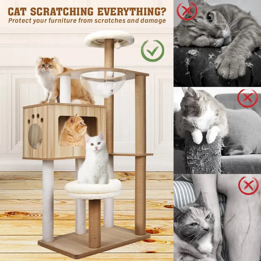 VaKa 1.42M Cat Tree Tower Scratching Post Scratcher Cats