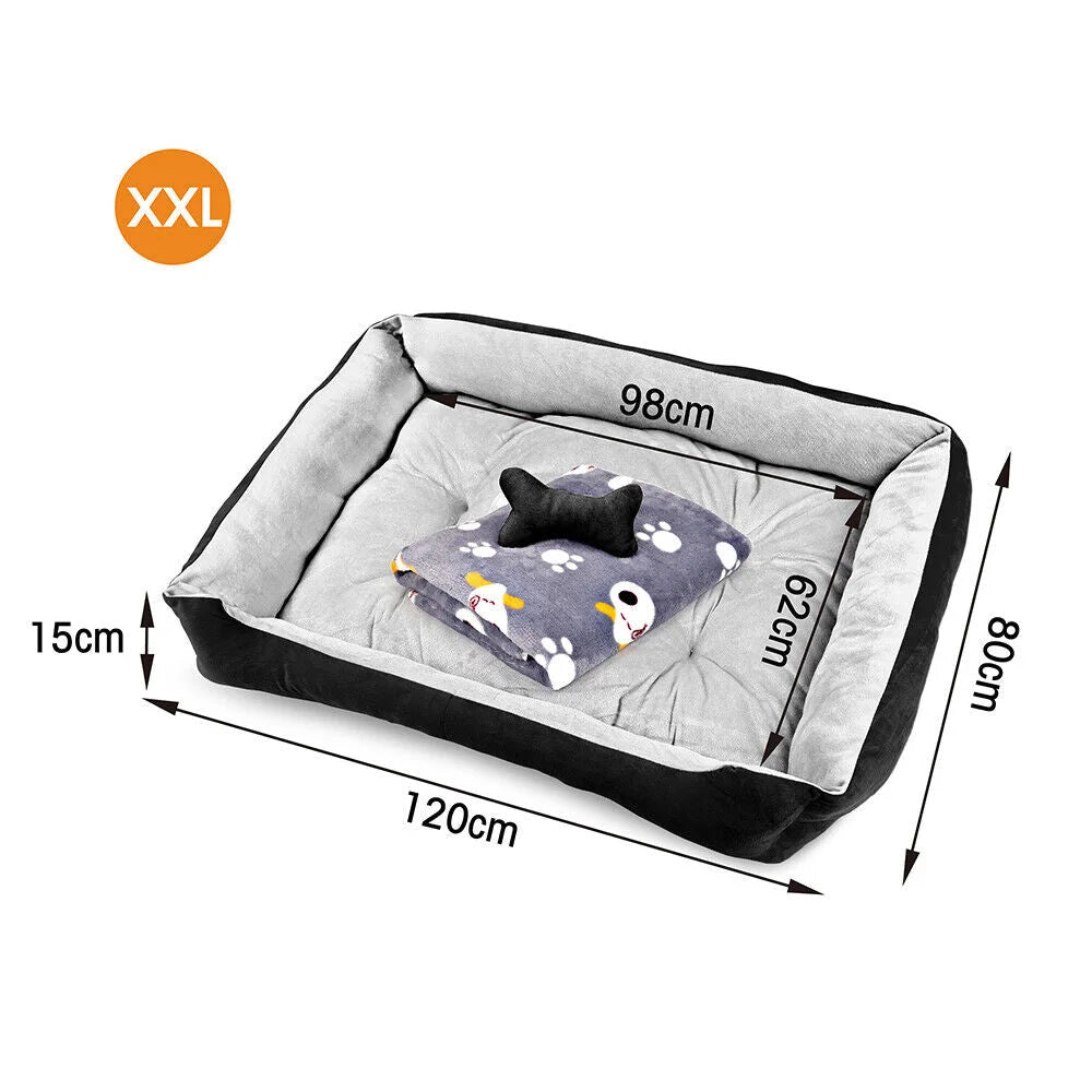 VaKa Dog Bed Navy Extra Large Pet Cat Floor Mat Sleeping