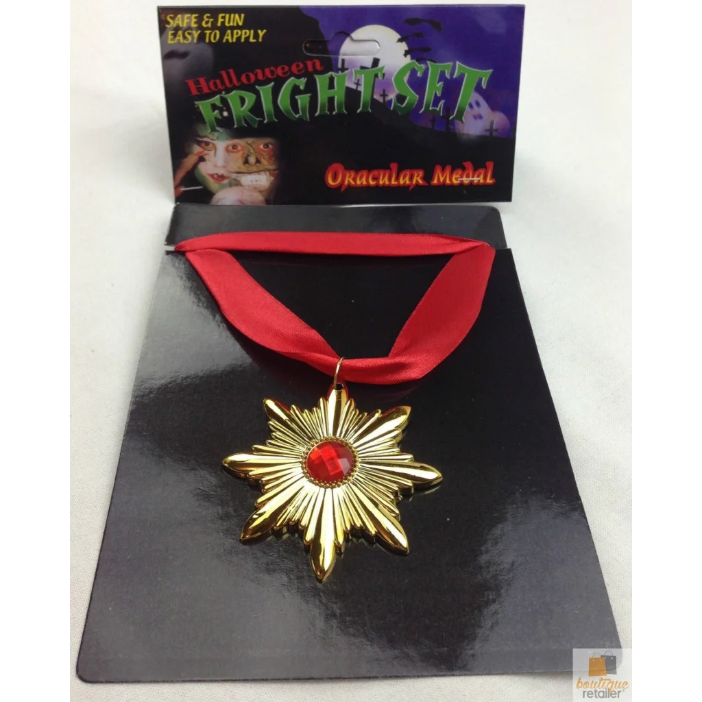 VAMPIRE MEDAL Medallion Necklace Halloween Star Costume