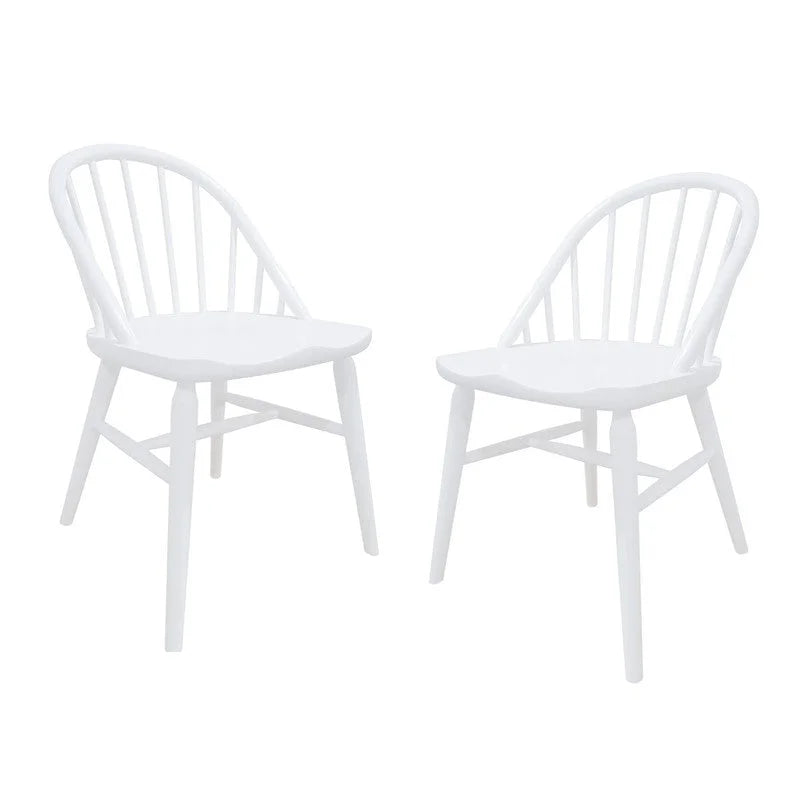 Vera Solid Oak Dining Chairs Set of 2 - White - Furniture