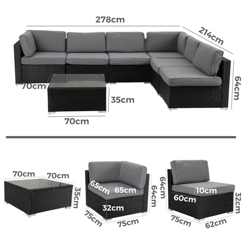 Veranda Fancy Grande Sofa Set - Furniture > Outdoor >