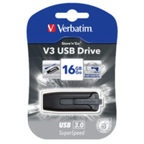 Verbatim 16GB USB 3.0 Flash Drive - V3 Store’n’Go Grey