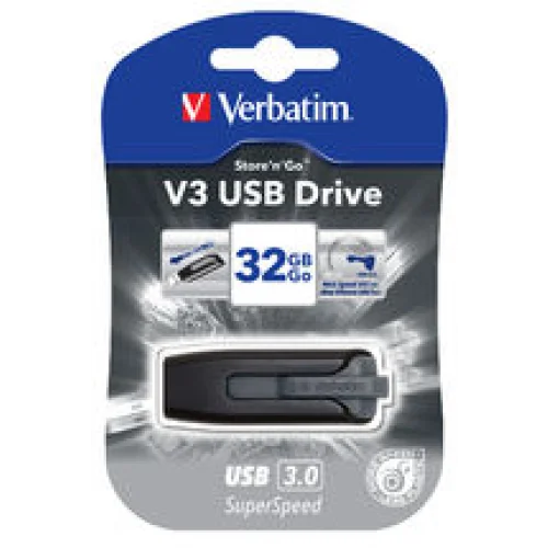 Verbatim 32GB USB 3.0 Flash Drive - V3 Store’n’Go Grey