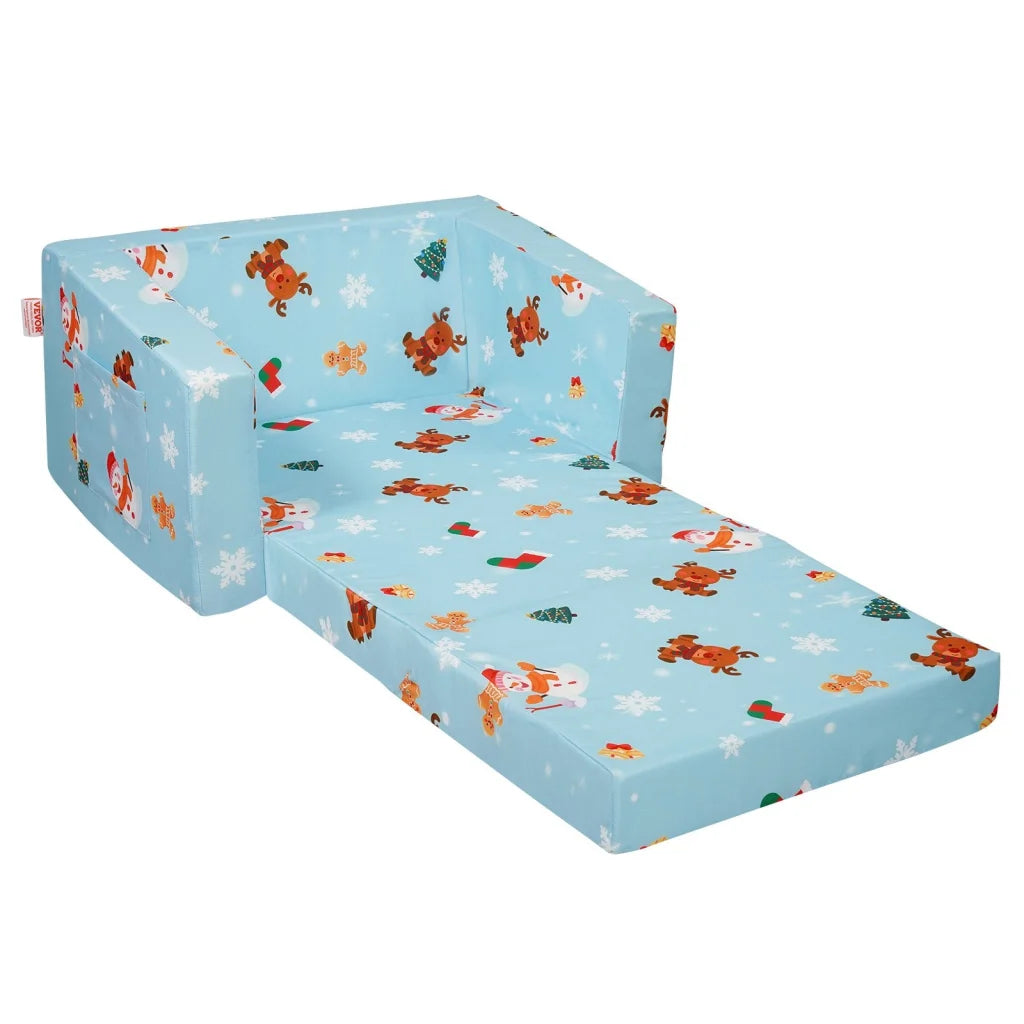 VEVOR Baby Chair Foldable 2-in-1 Baby Lounger Couch Cartoon