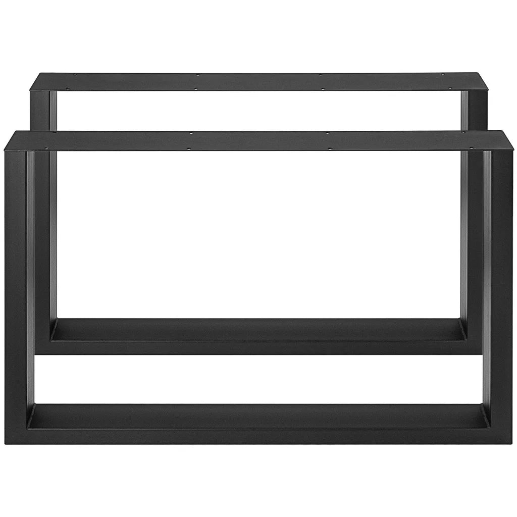 VEVOR Black Metal Table Legs Set of 2 Steel Table Legs