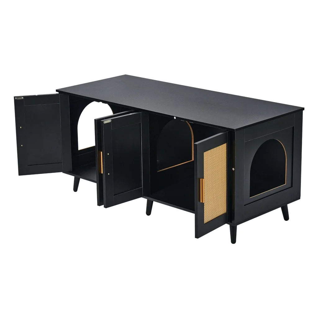 VEVOR Cat Litter Box Enclosure Wooden Litter Box Furniture