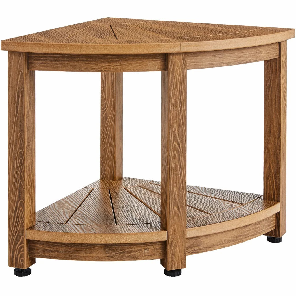 VEVOR Corner Shower Bench 18.5’’ Height 17.75’’ Radius Faux