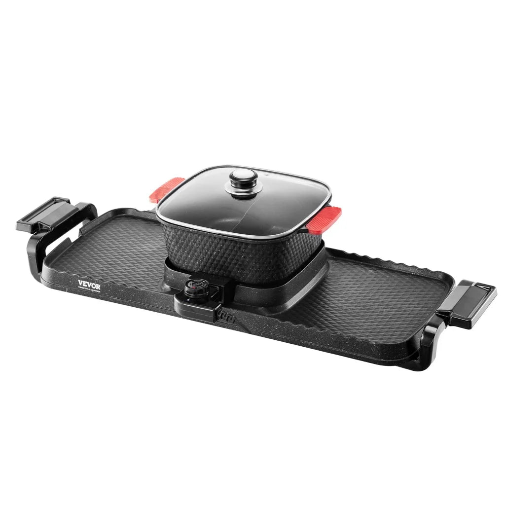 VEVOR Hot Pot with Grill 2300W 2-in-1 Electric Smokeless