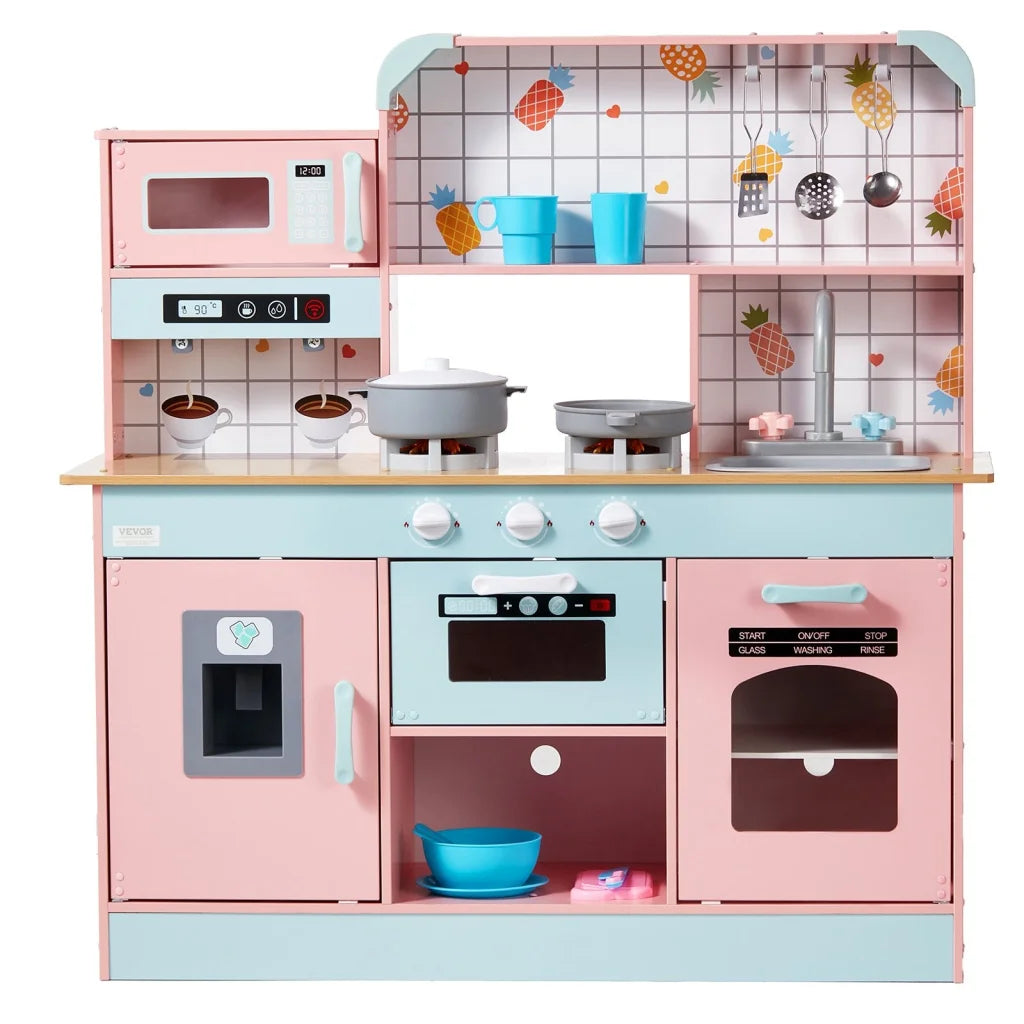 VEVOR Kitchen Playset Kids Pretend Cooking Play Toy 24