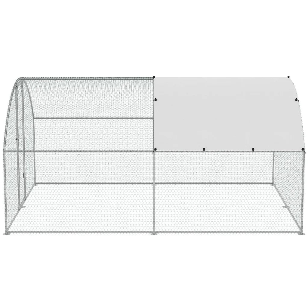 VEVOR Large Metal Chicken Coop 9.8x12.9x6.5 ft Walk