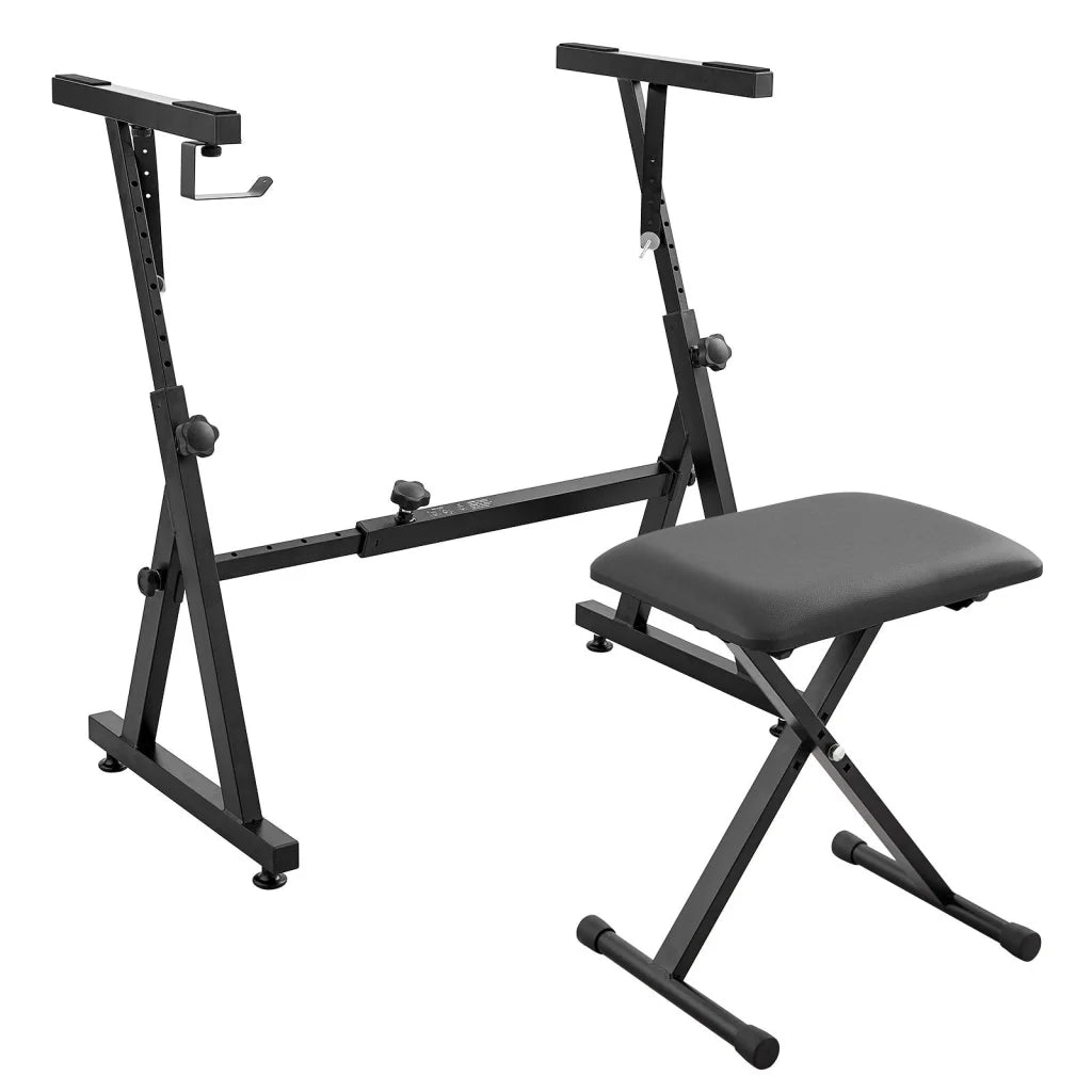 VEVOR Piano Keyboard Stand and Bench Set Z Style Heavy-Duty