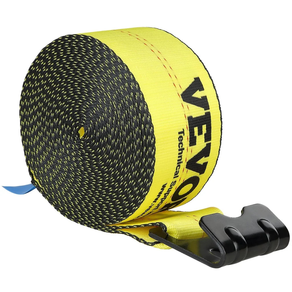 VEVOR Winch Straps 10.2 cm x 9.1 m 2.7T Load Capacity 8.2T
