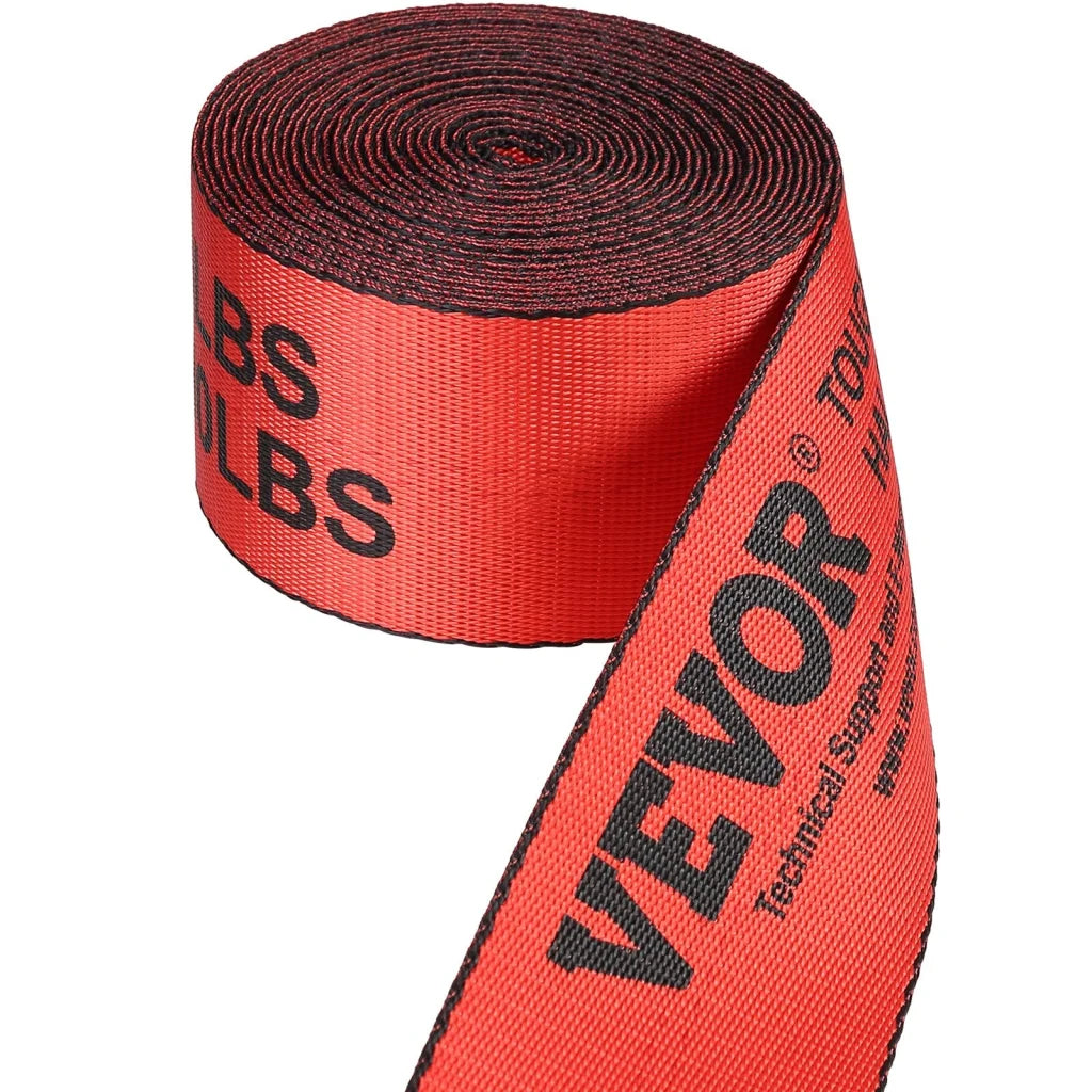VEVOR Winch Straps 10.2 cm x 9.1 m 2.7T Load Capacity 8.2T