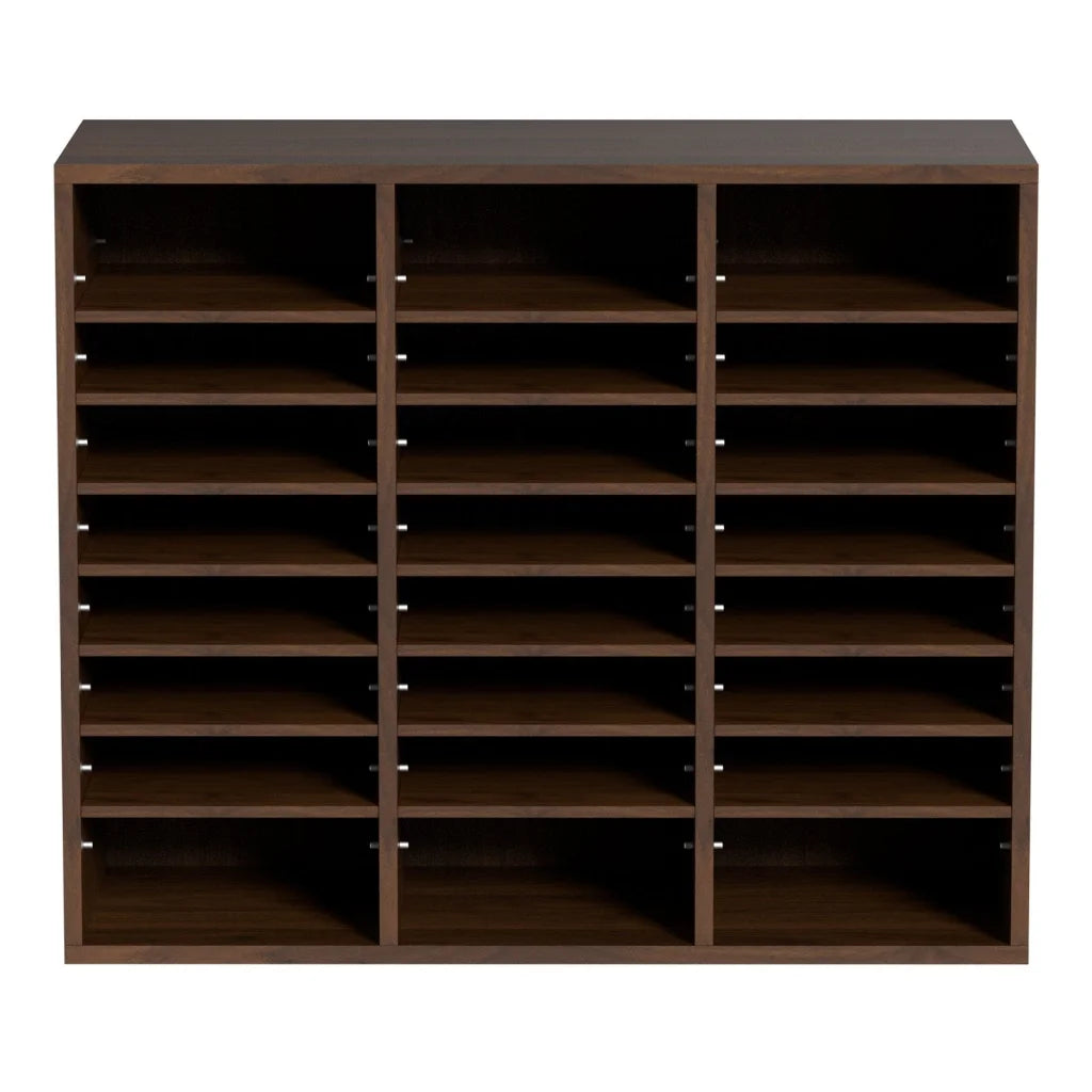 VEVOR Wood Literature Organizer Adjustable File Sorter 24