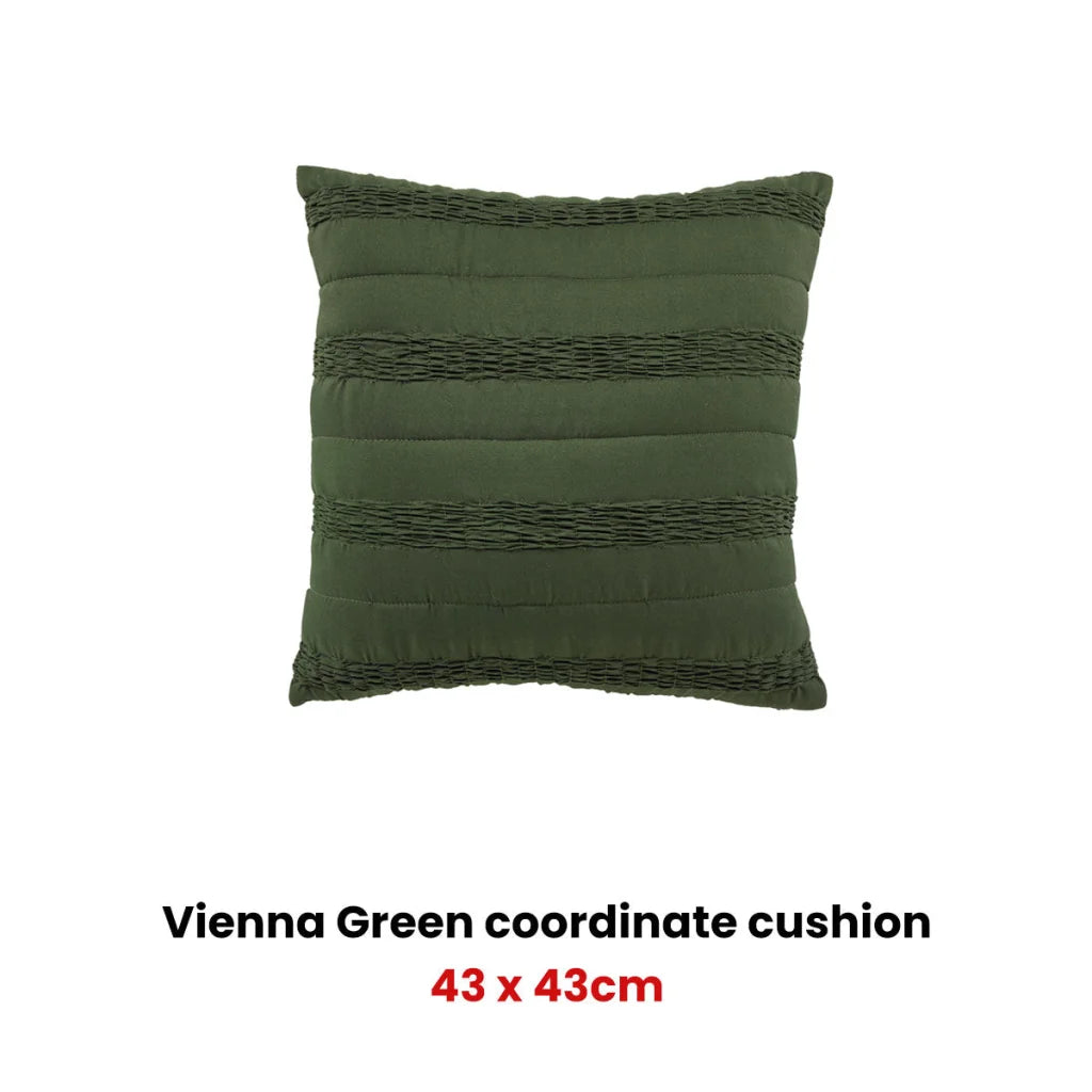 Vienna Green Coordinate Square Filled Cushion - Home &