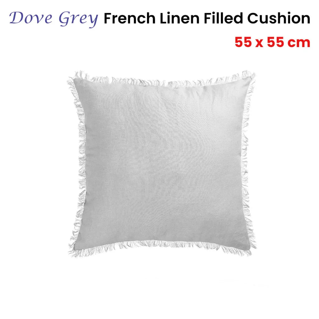 Vintage Design Homewares Dove Grey French Filled Cushion