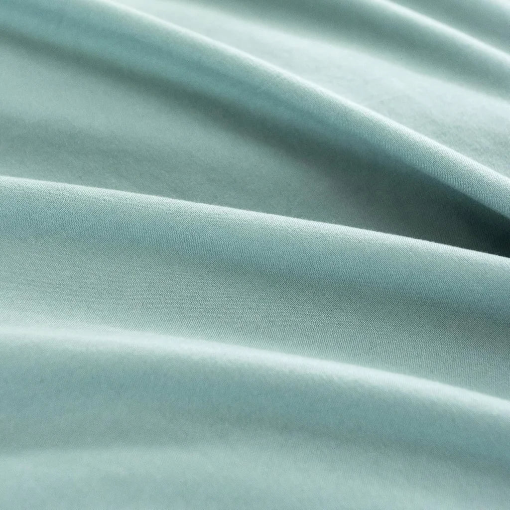 Vintage Washed Microfibre Quilt Cover Set (3Pcs) - Seafoam