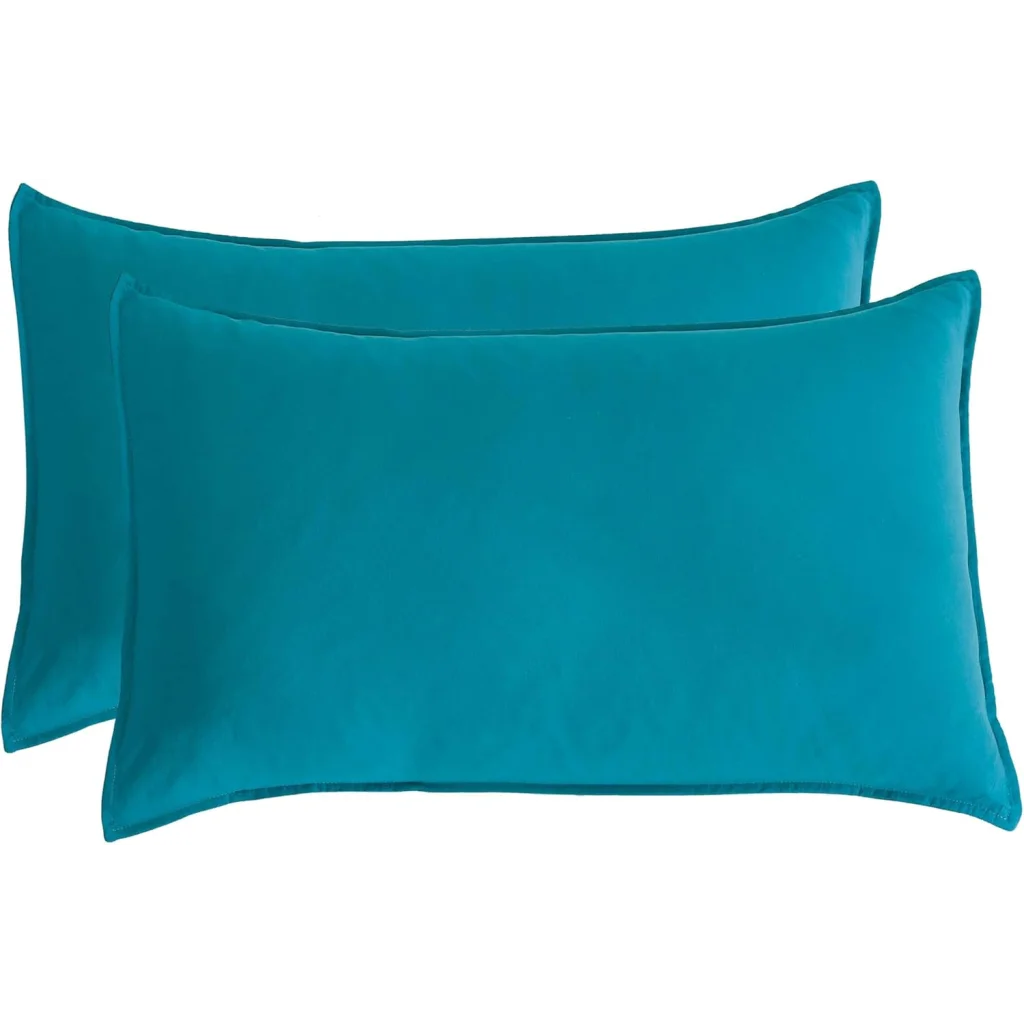Vintage Washed Microfibre Quilt Cover Set (Teal Double)