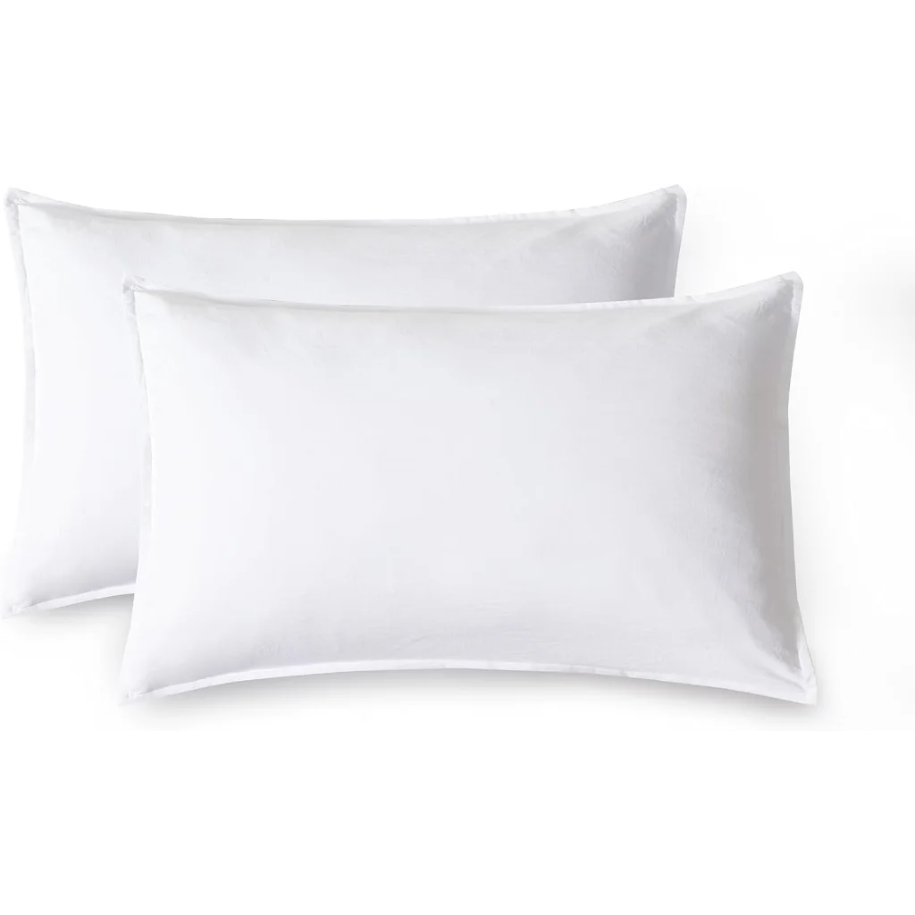 Vintage Washed Microfibre Quilt Cover Set (White Double)