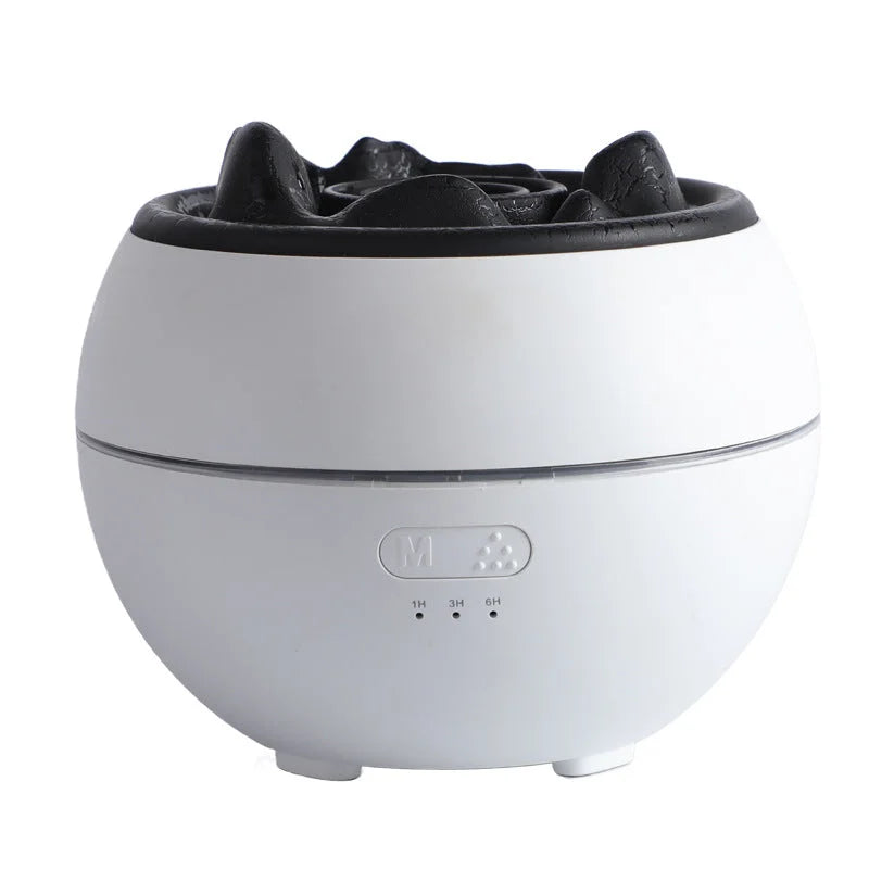 Volcanic Flame Aroma Diffuser (White Crack Style)- 360ml