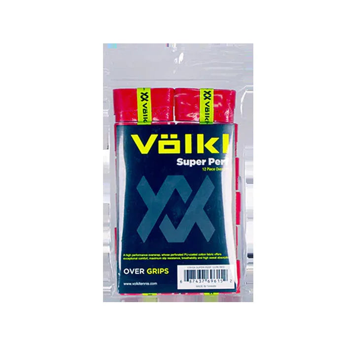 Volkl Super Perf Overgrip Tennis Bulk - 12 Pack - Red
