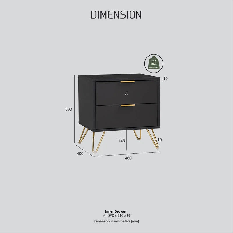 Volos Bedside Table - Minimalist Style - Furniture