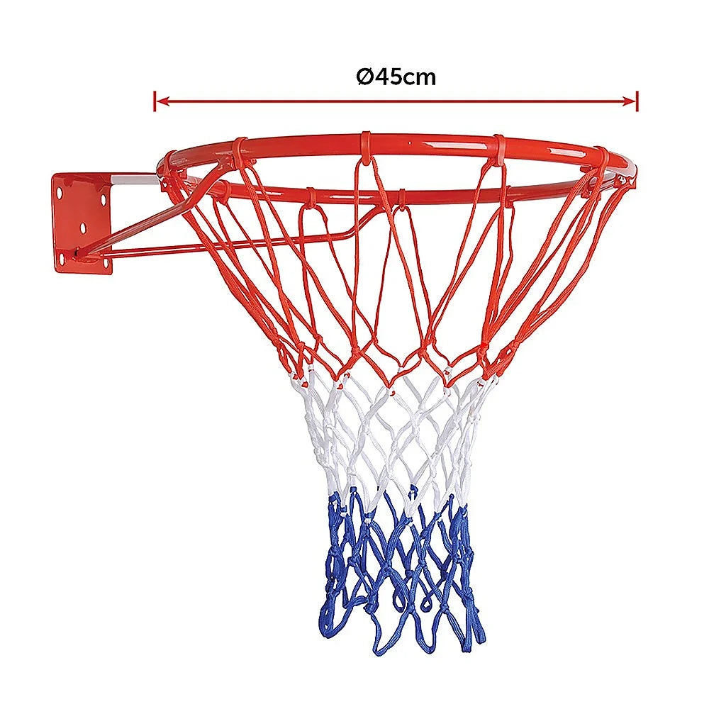 Wall Mounted Basketball Hoop Pro Size with Ring Goal Net