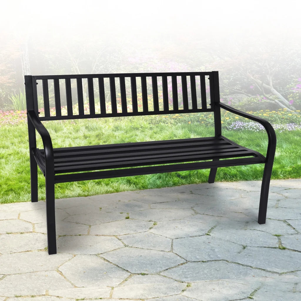 Wallaroo Steel Outdoor Garden Bench - Modern - Furniture >